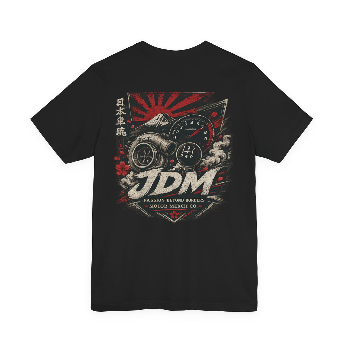 JDM Retro Rising Sun Mount Fuji Racing Graphic Shirt