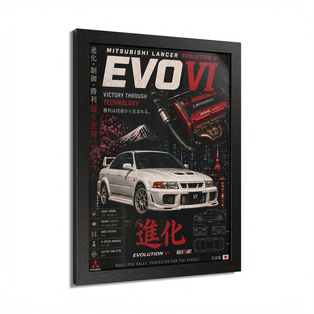 EVO VI Mitsubishi Lancer Framed Poster