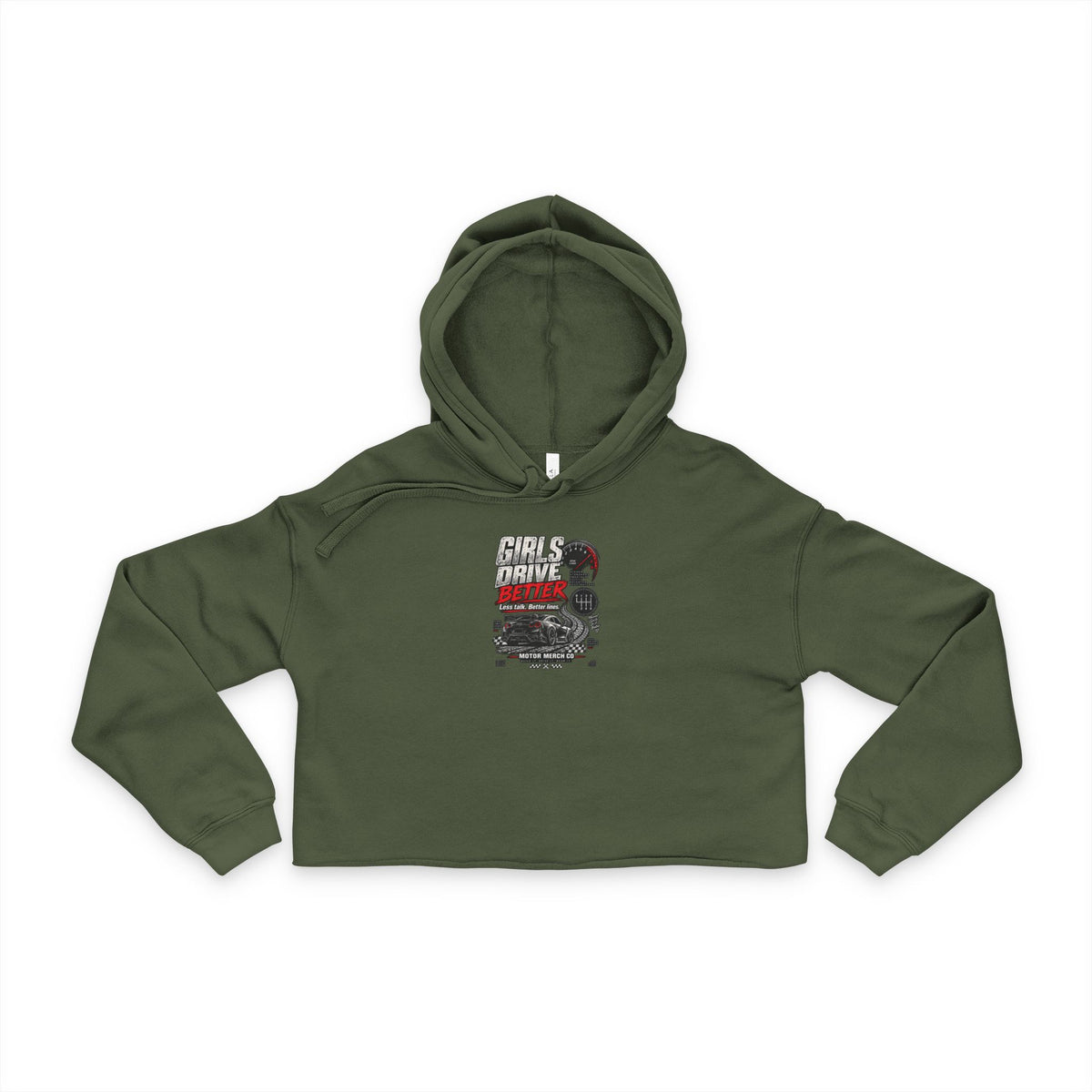 Cropped Hoodie — "Girls Drive Better"