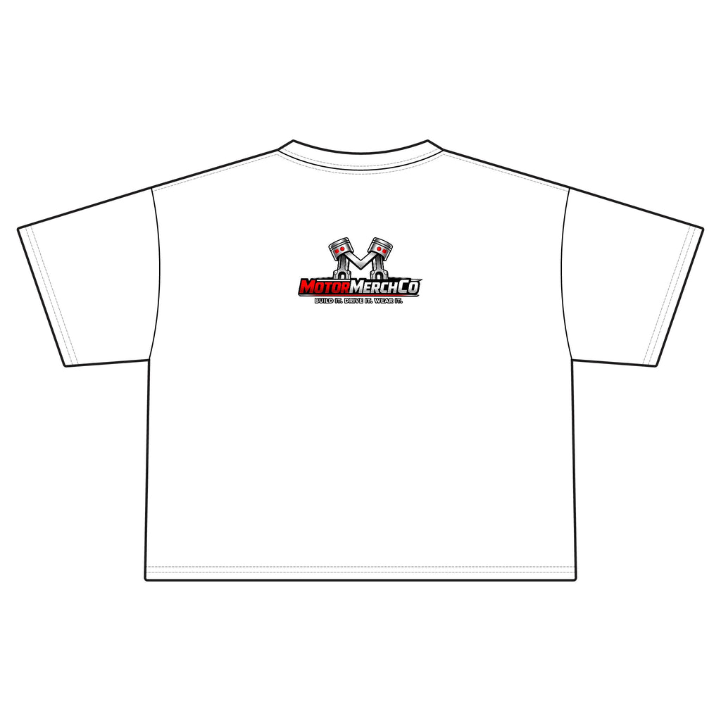 Car Chick Racing Graphic Cropped Tee