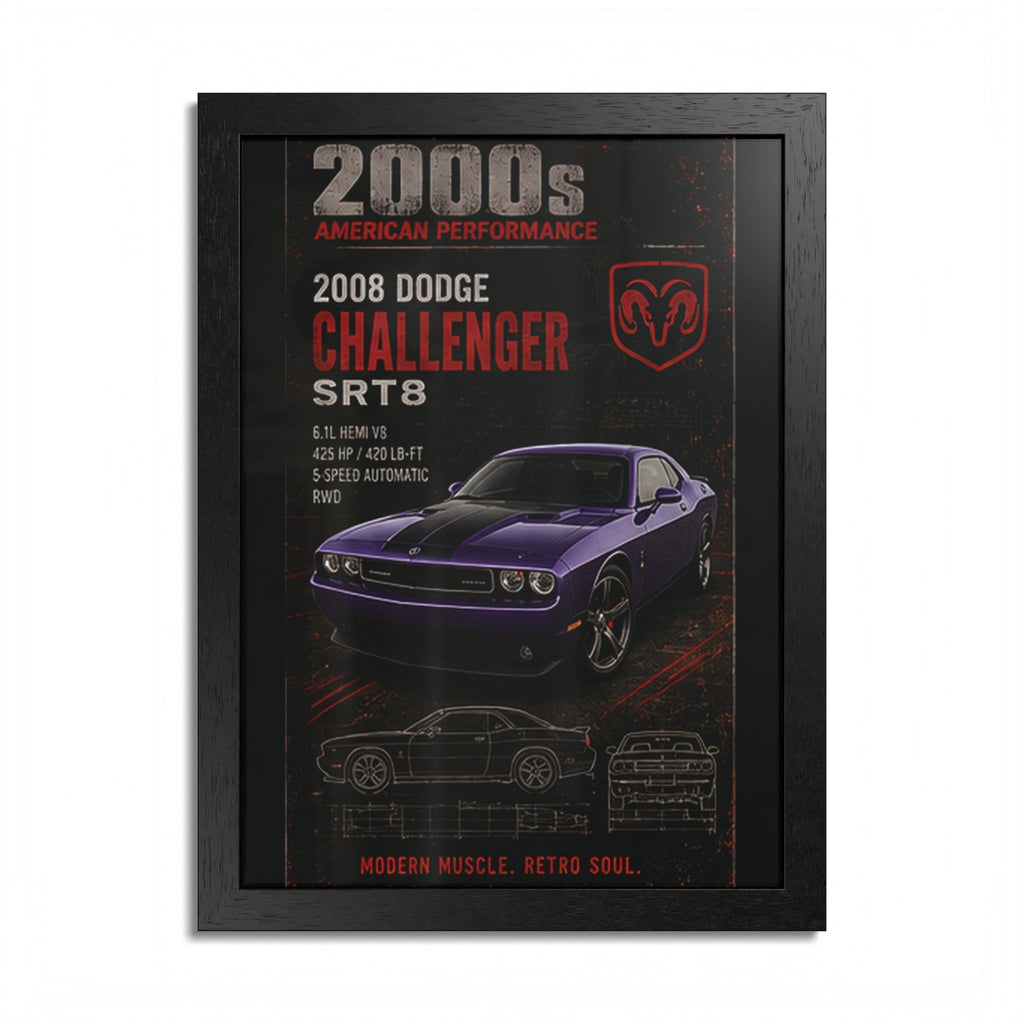 2008 Dodge Challenger SRT8 Framed Poster