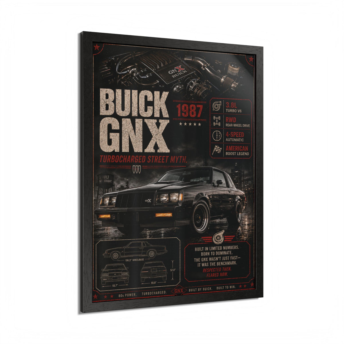 Buick GNX 1987 Framed Poster