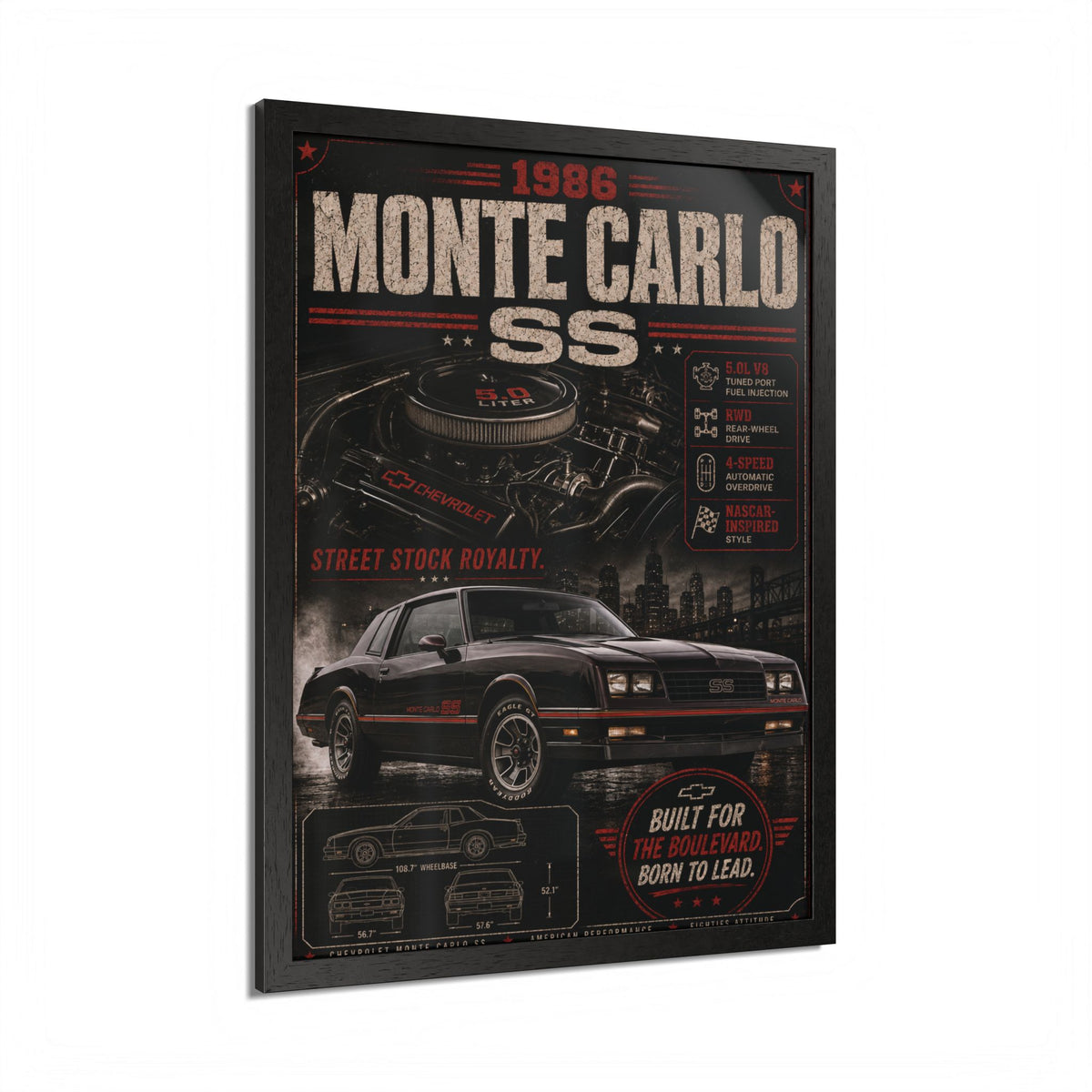 1986 Monte Carlo SS Framed Poster