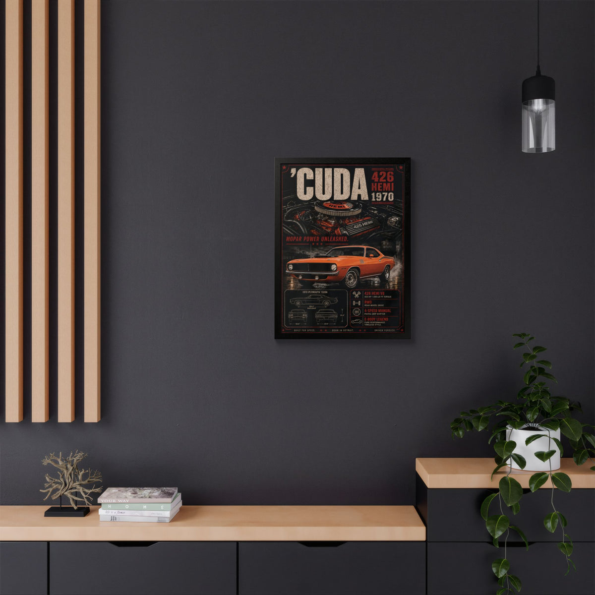 'Cuda 1970 426 Hemi Framed Poster