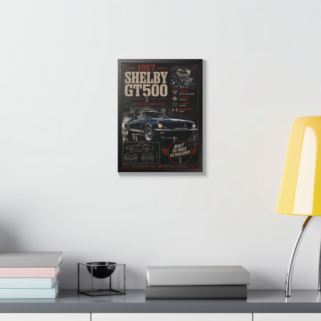 1967 Shelby GT500 Vintage Car Poster