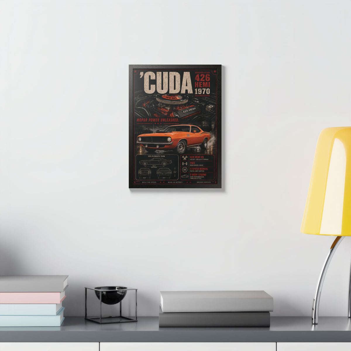 'Cuda 1970 426 Hemi Framed Poster