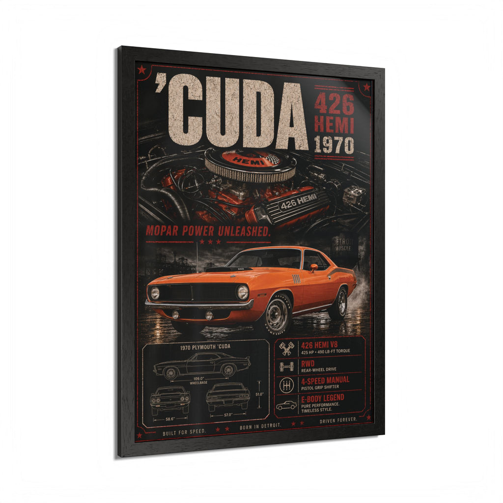 'Cuda 1970 426 Hemi Framed Poster