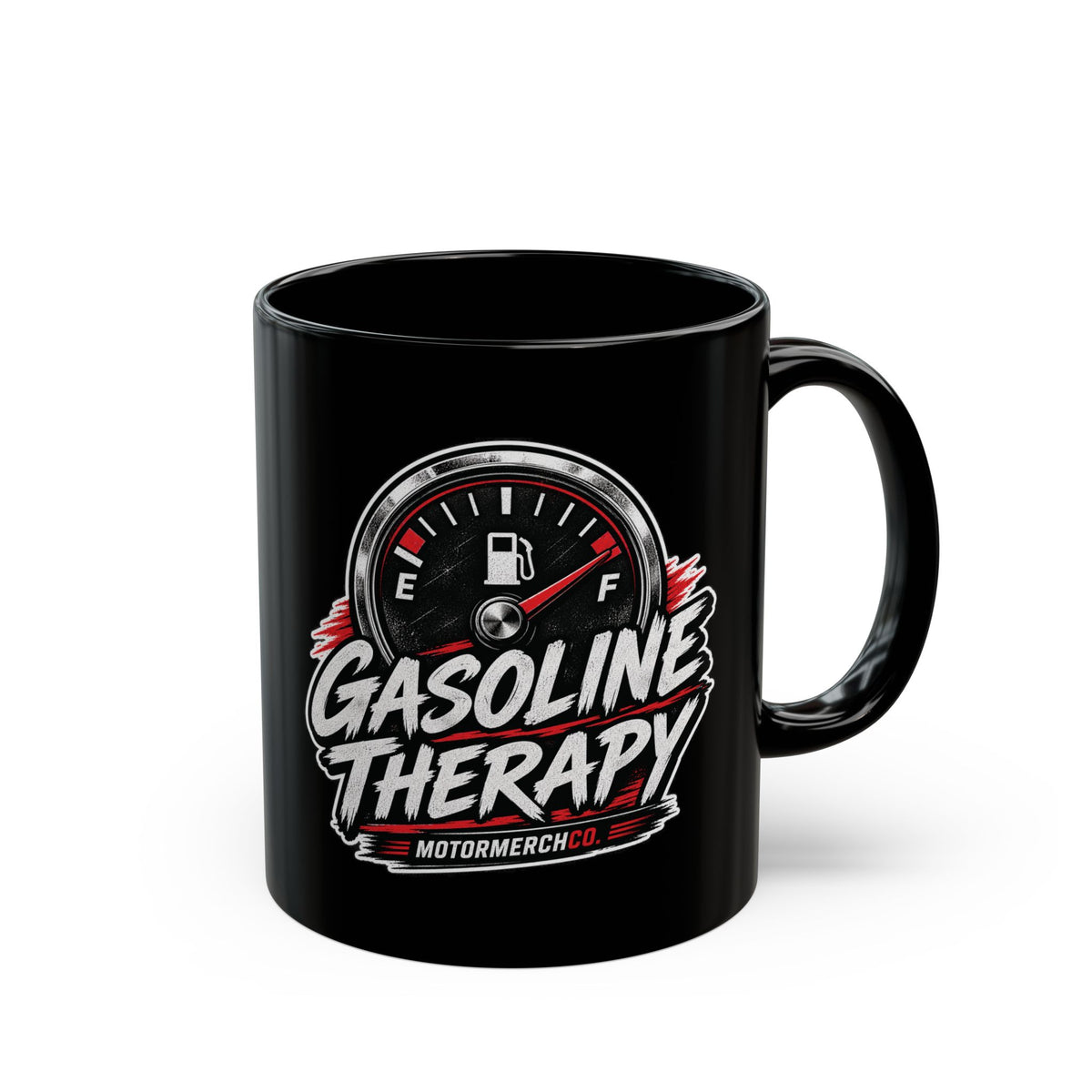 Gasoline Therapy Black Mug