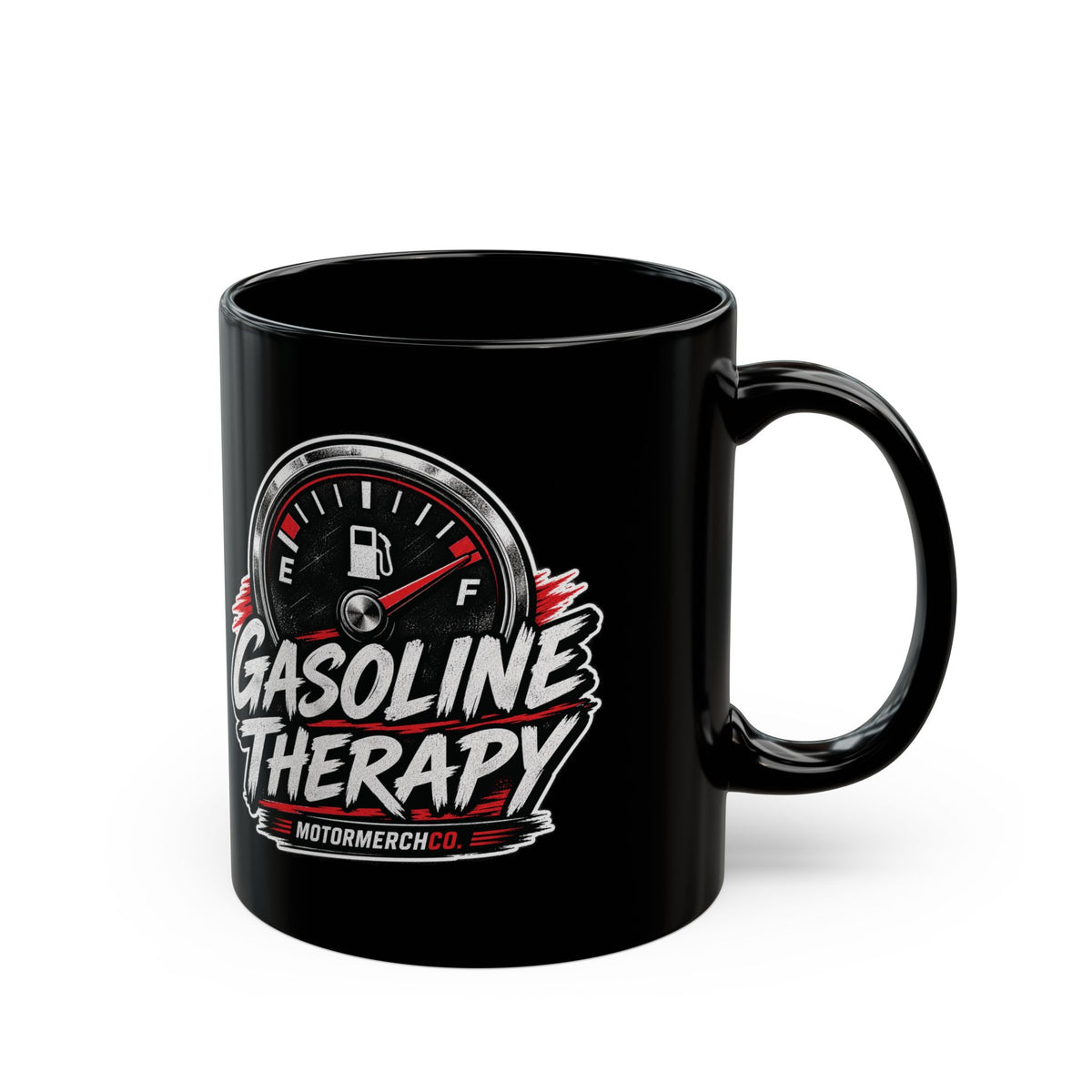 Gasoline Therapy Black Mug