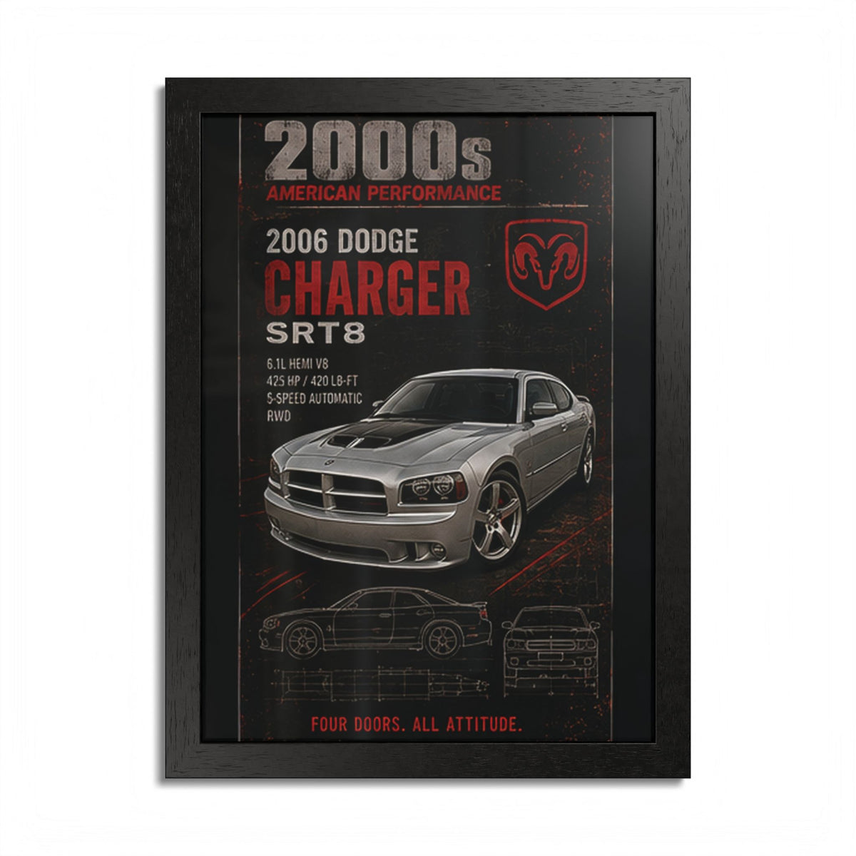 2006 Dodge Charger SRT8 Framed Poster
