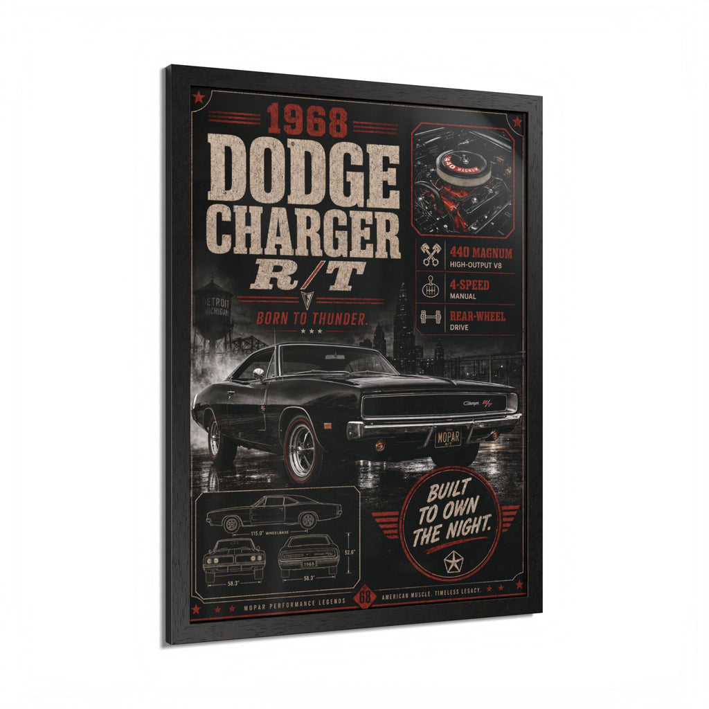 1968 Dodge Charger R/T Framed Poster