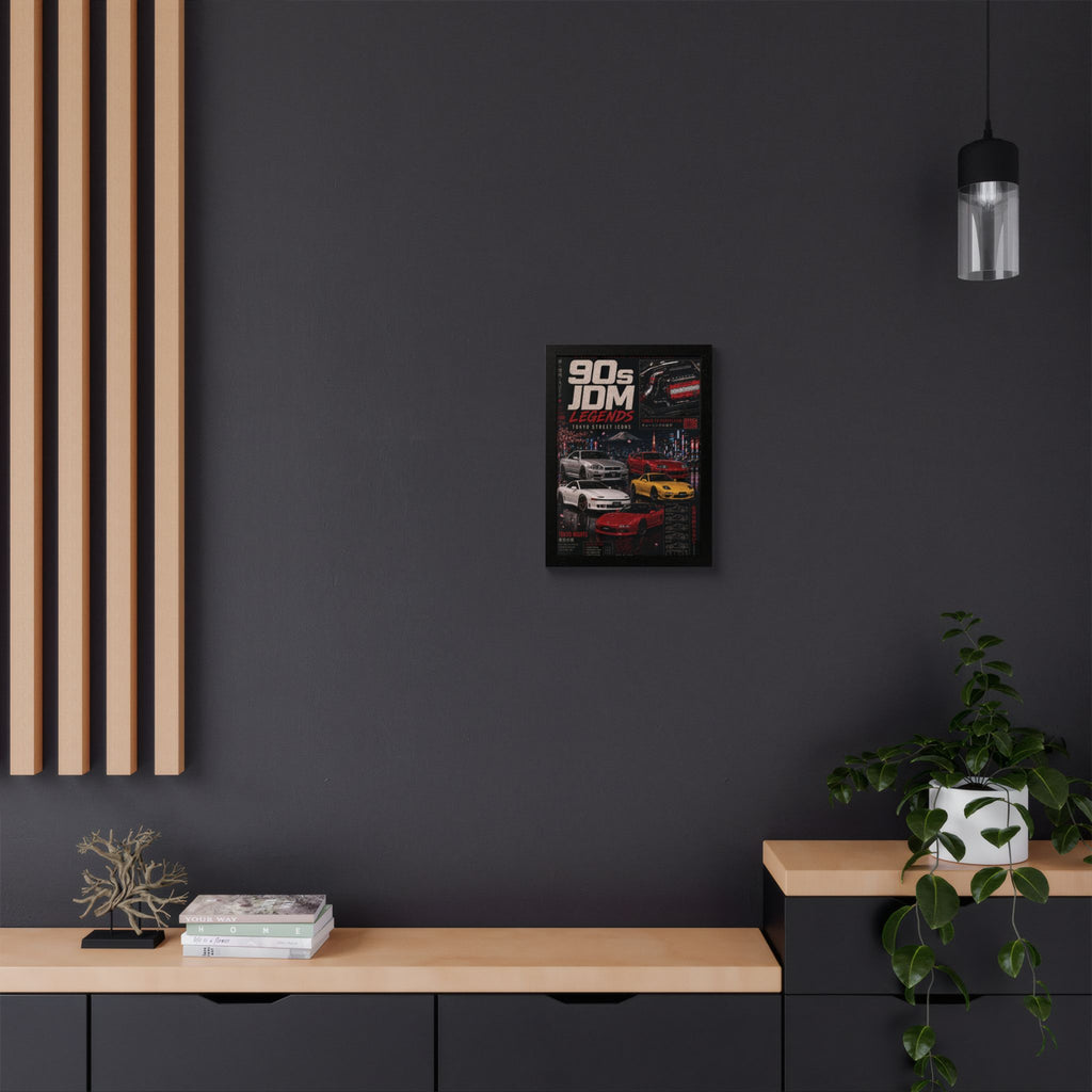 90s JDM Legends Framed Poster — Tokyo Street Icons Car Print