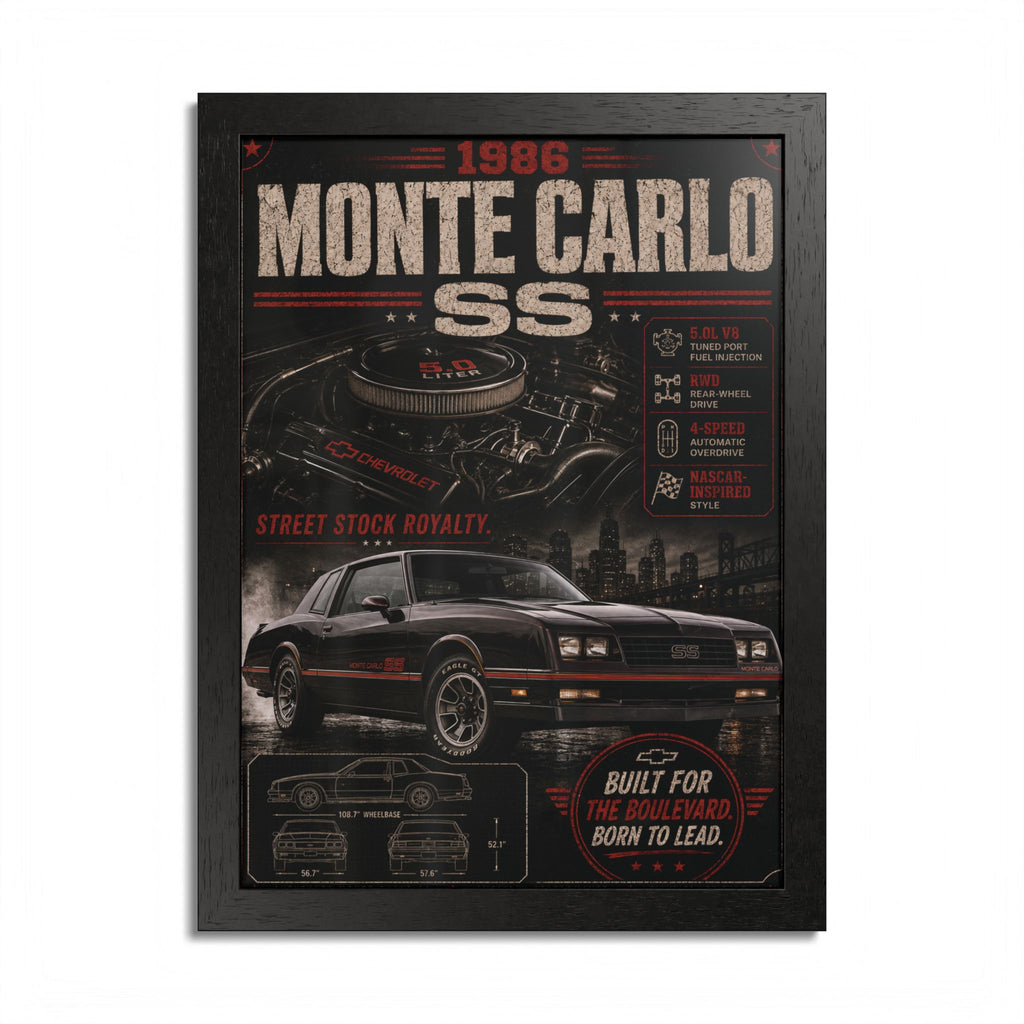 1986 Monte Carlo SS Framed Poster