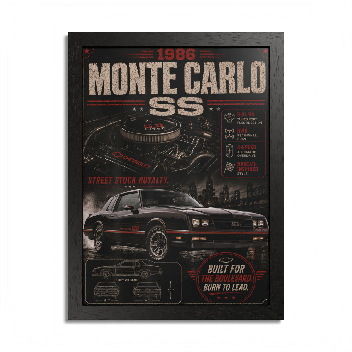 1986 Monte Carlo SS Framed Poster