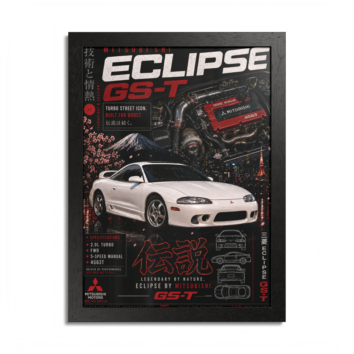 Mitsubishi Eclipse GS-T Poster