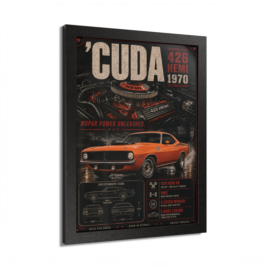 'Cuda 1970 426 Hemi Framed Poster