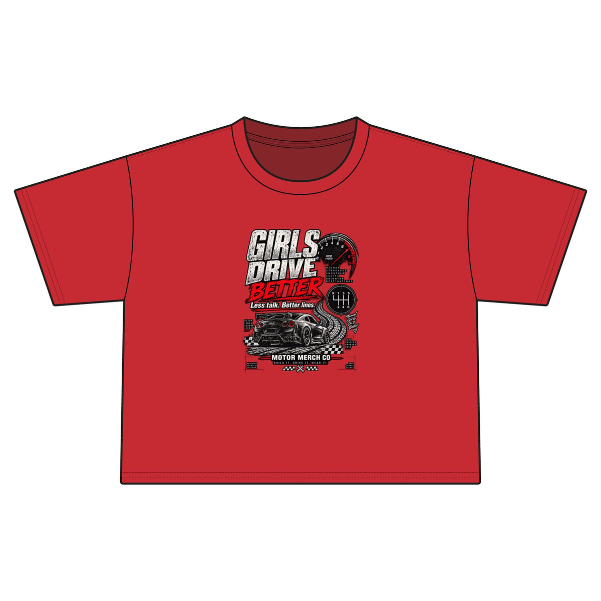 Girls Drive Better Racer Cropped Tee