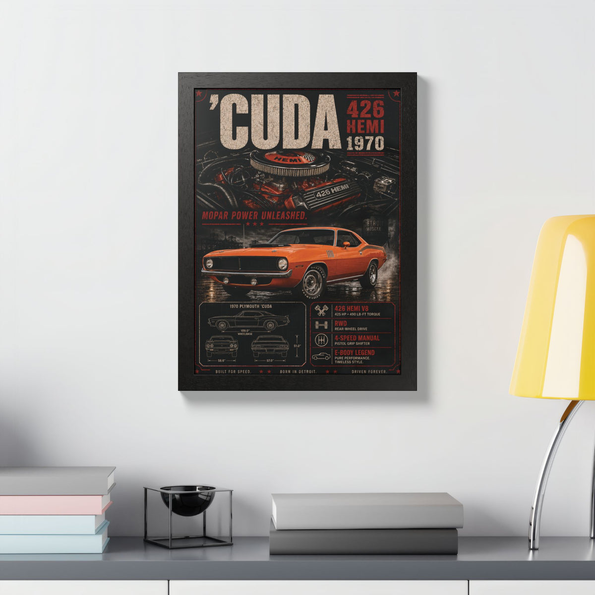 'Cuda 1970 426 Hemi Framed Poster