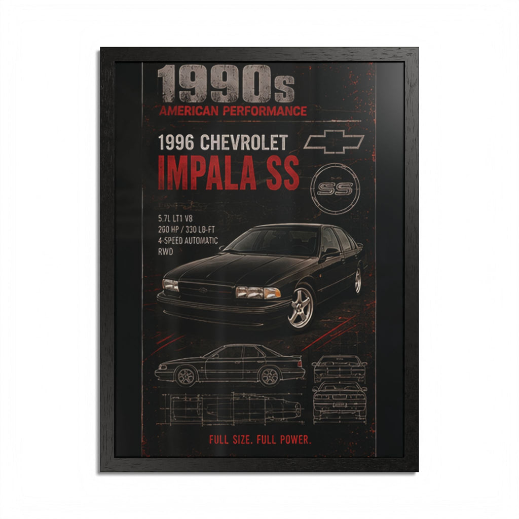 1996 Chevrolet Impala SS Framed Poster