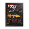 Mazda RX-7 FD3S Framed Poster