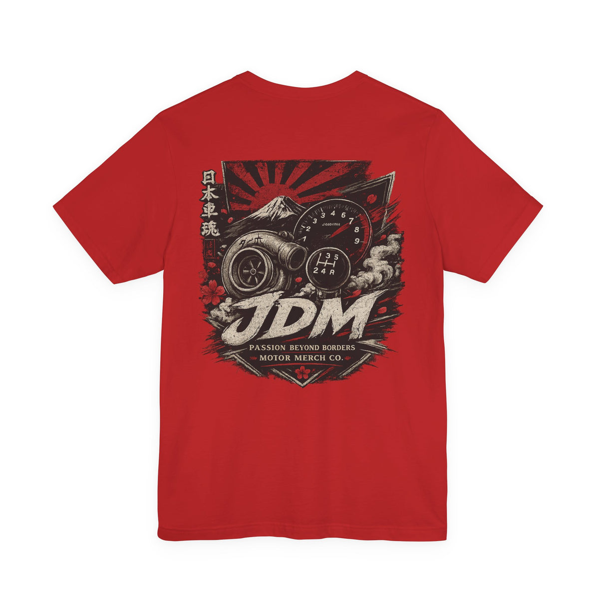 JDM Retro Rising Sun Mount Fuji Racing Graphic Shirt