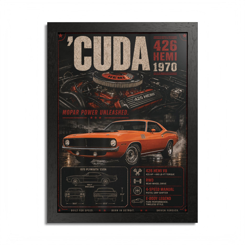 'Cuda 1970 426 Hemi Framed Poster