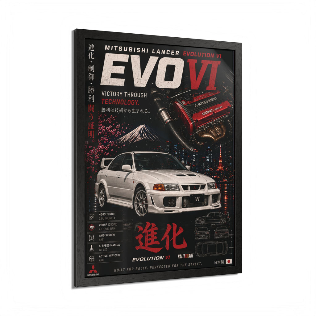 EVO VI Mitsubishi Lancer Framed Poster