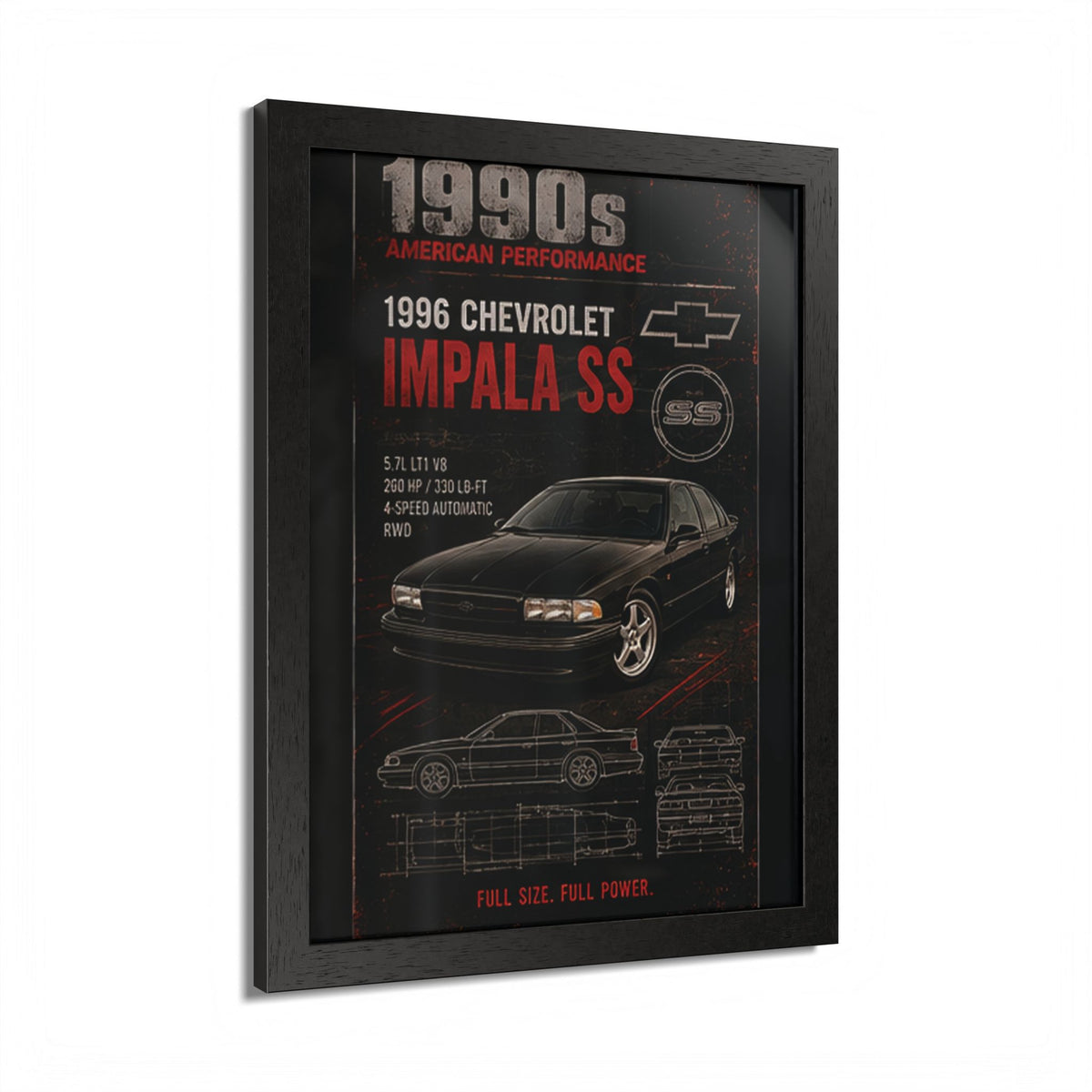 1996 Chevrolet Impala SS Framed Poster