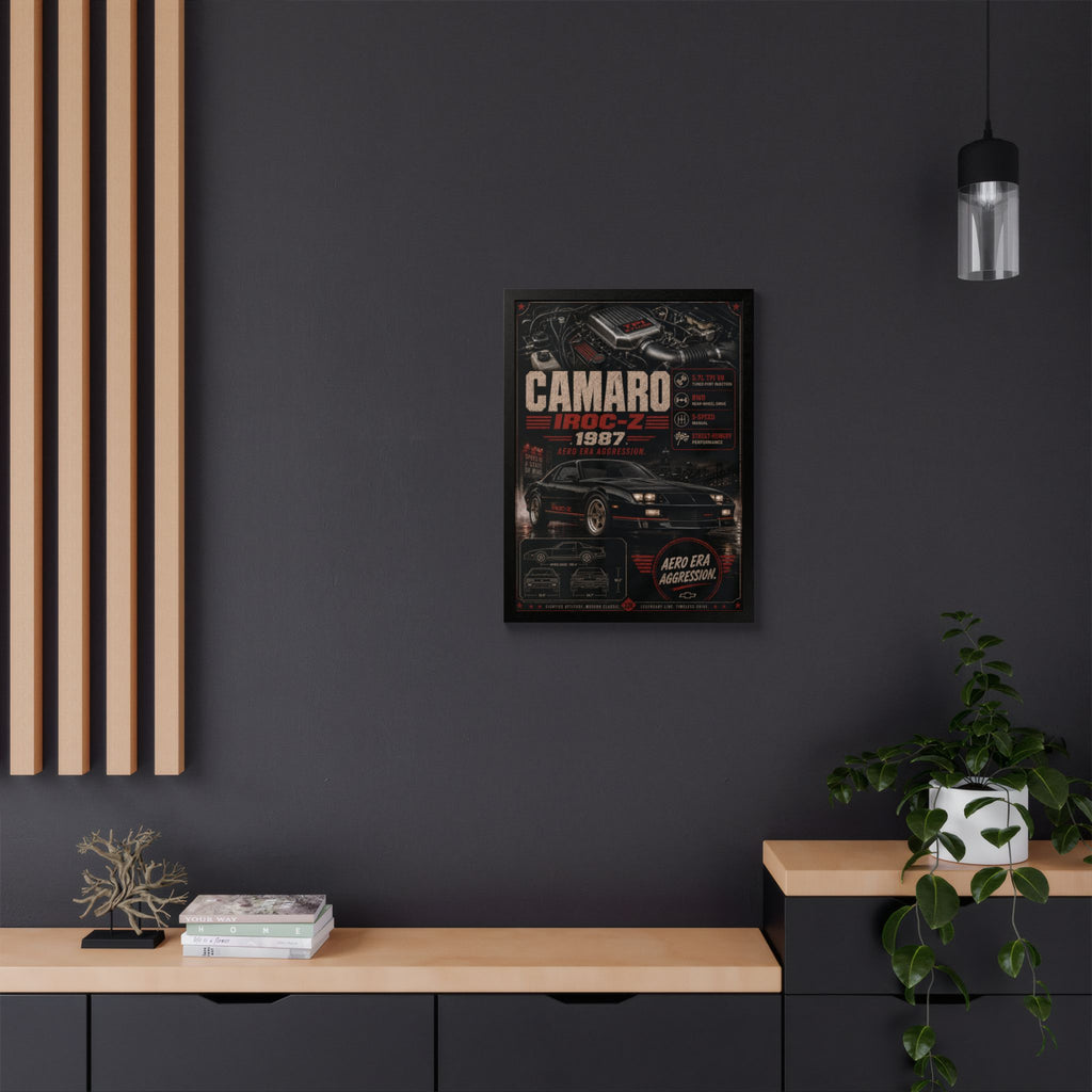 Camaro IROC‑Z 1987 Framed Poster