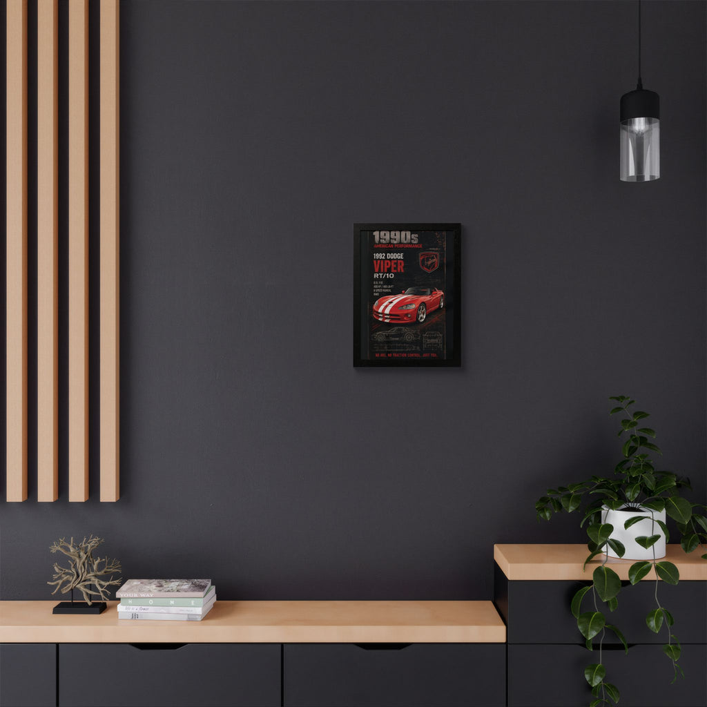 1992 Dodge Viper RT/10 Framed Poster — 1990s Muscle Car Wall Art
