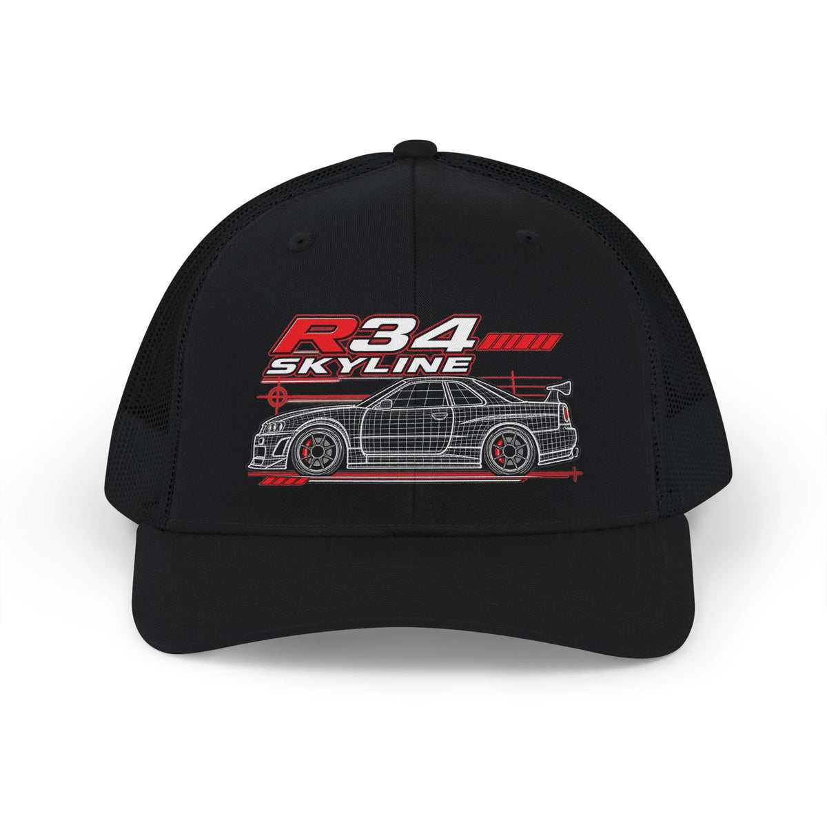 R34 Skyline Snapback Trucker Hat
