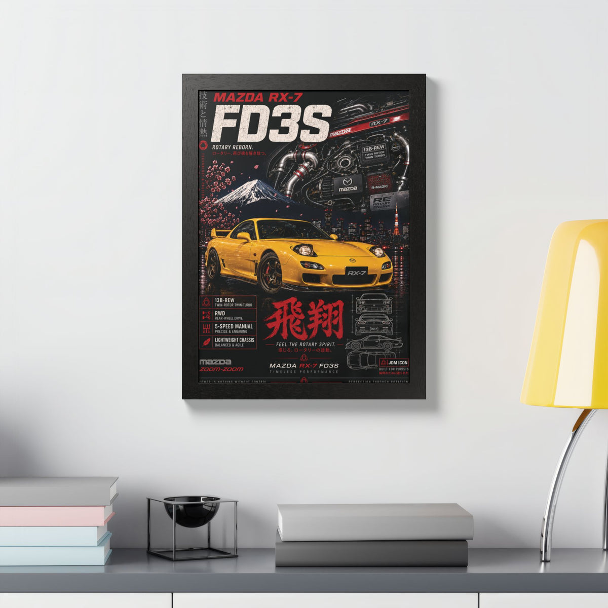 Mazda RX-7 FD3S Framed Poster